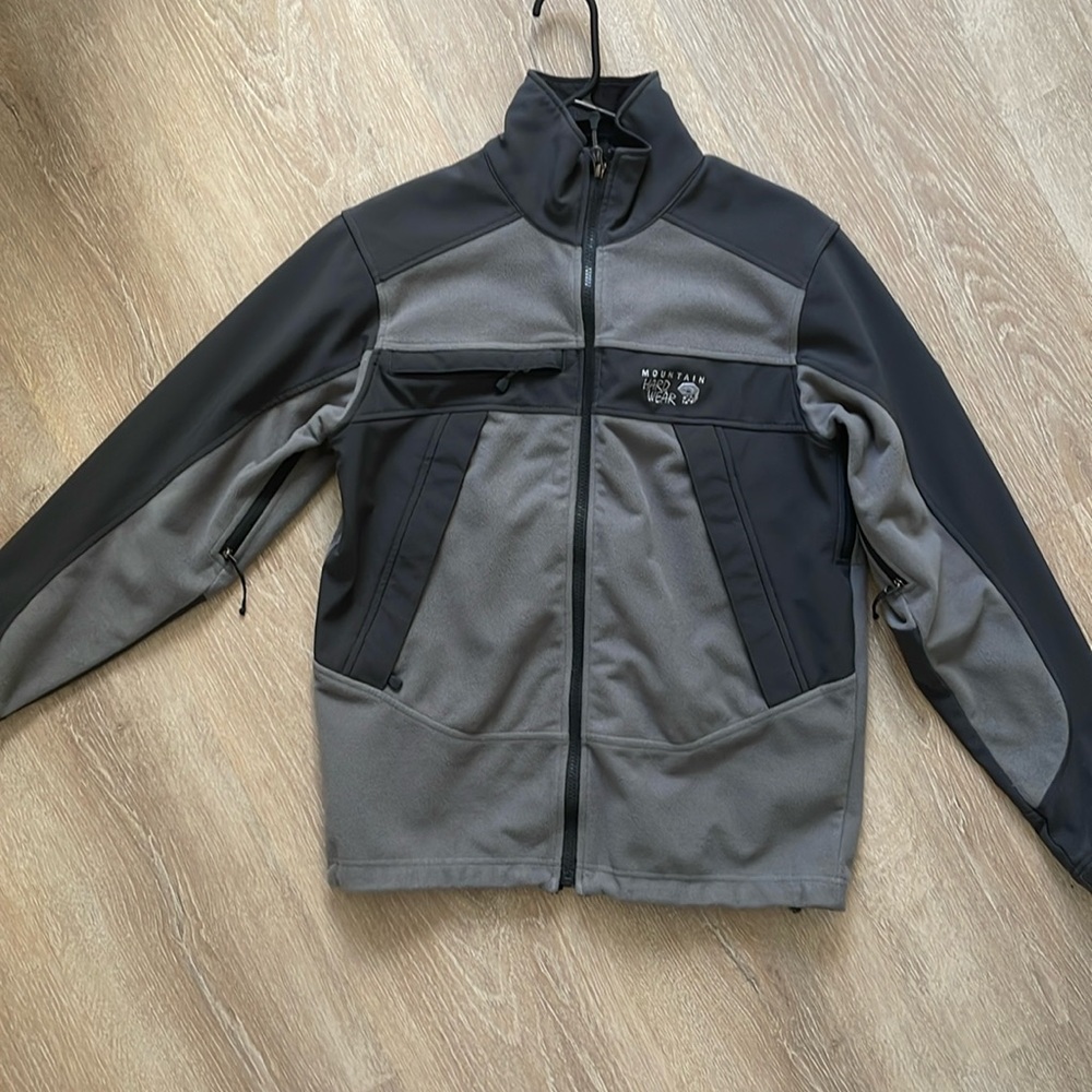 Mountain Hardwear Mountain Tech Gray Airshield Fleece Zip Up Jacket